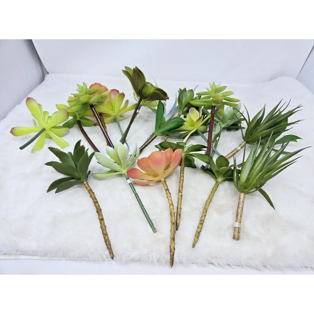Succulents LOT Artificial Flowers-Brand New- Aquarium-Decor Fish‎ Tank